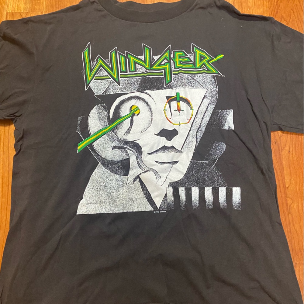 Vintage Winger 1989 Too Tuff To Tame Tour T-shirt (Size XL)